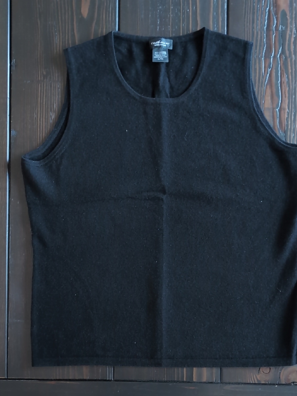 Lord & Taylor Black Cashmere Sweater Tank